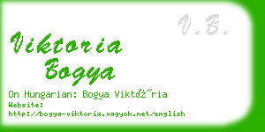 viktoria bogya business card
